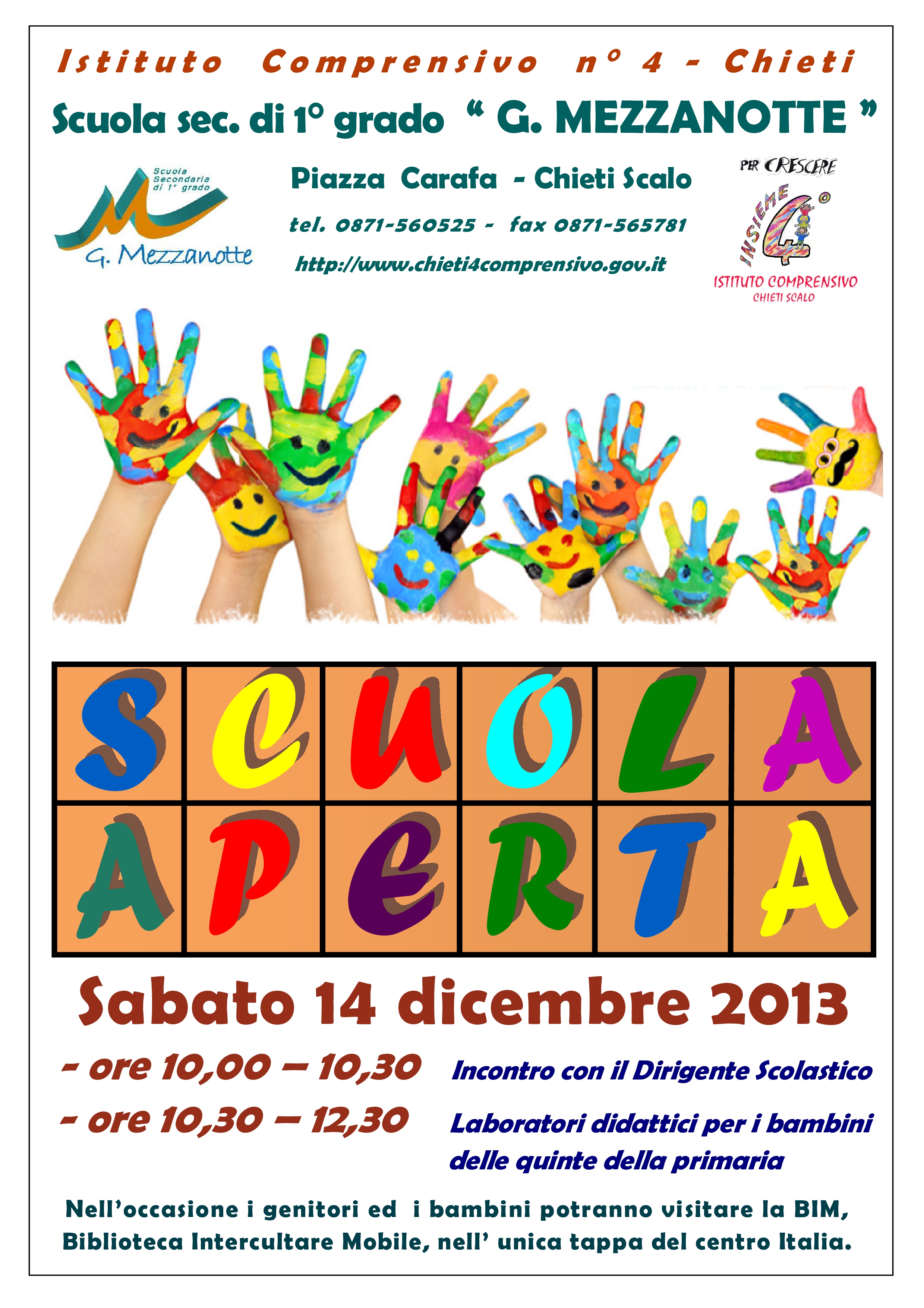 Locandina con indirizzo Web