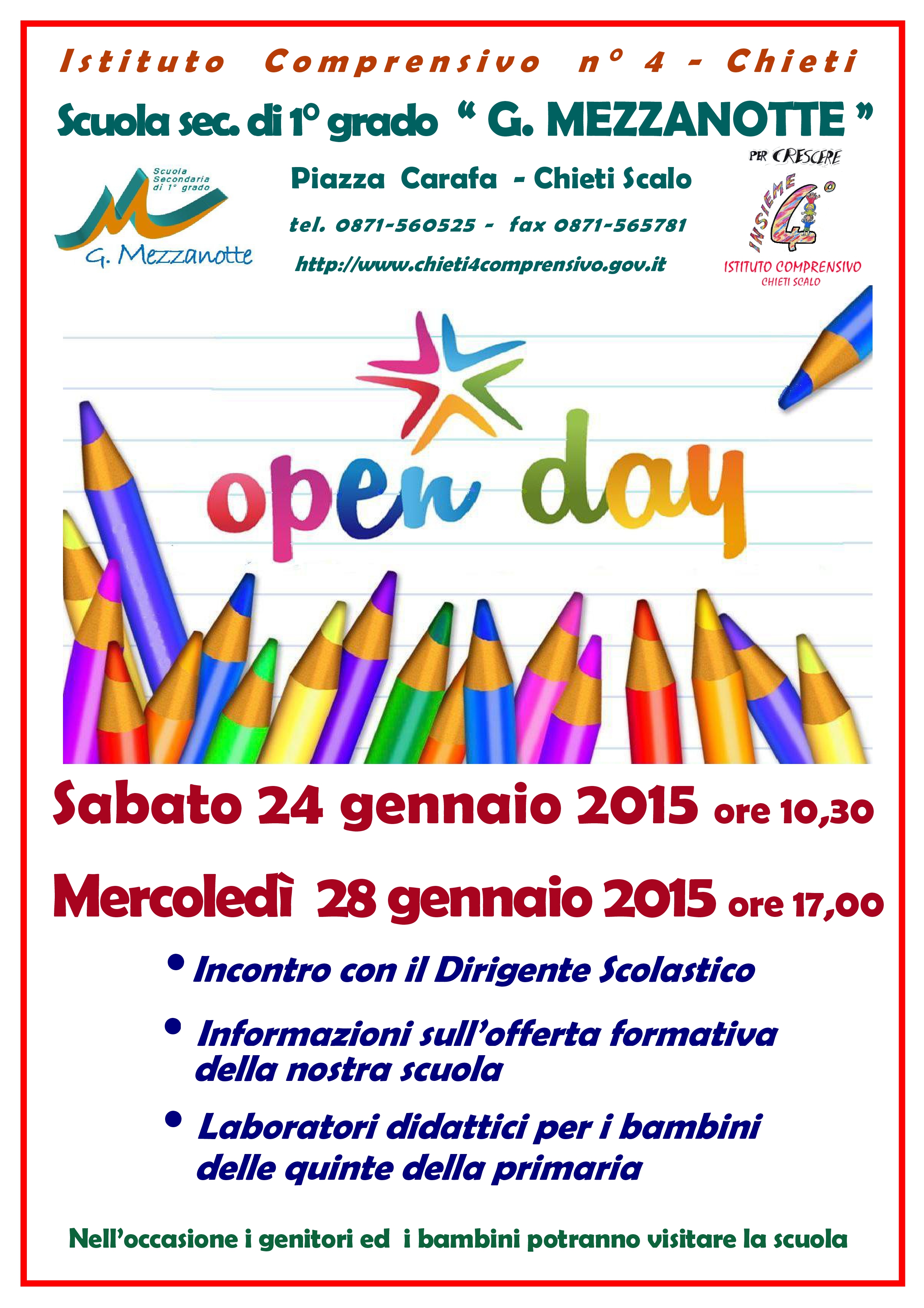Genn 2015 scuola aperta Mezzanotte